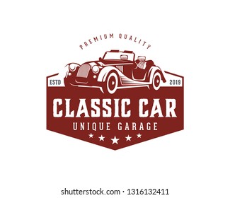 Template Classic Vintage Retro Car Logo Stock Vector (Royalty Free ...
