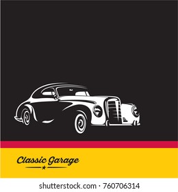 classic car, luxury vintage car vector