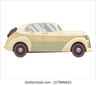 Classic car model icon colored flat sketch vector