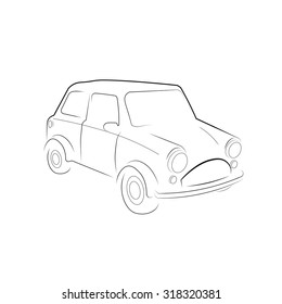 Classic car old fashioned vector
