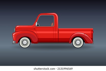 Classic car on gray background illustration