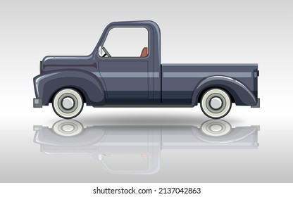 Classic car on white background illustration