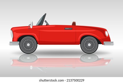 Classic car on white background illustration