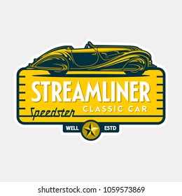 classic car patch logo