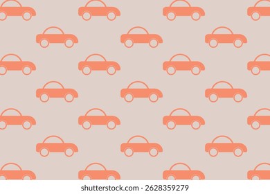 Classic car pattern . Retro car pattern . Vintage cars background . Vector illustration