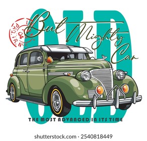 Classic Car Pictures Vector Illustration for your graphic design or your t shirt	