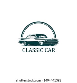 Classic car and repair logo  vector