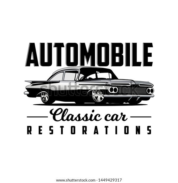Classic car restoration logo
vector 