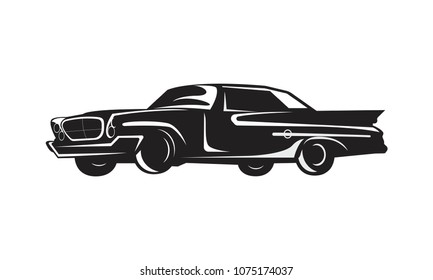 Classic car retro logo.