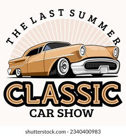 classic car show party logo design icon vector	
 svg