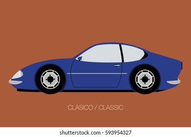 classic car, side view of car, automobile, motor vehicle