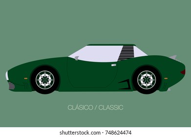 classic car, side view of car, automobile, motor vehicle