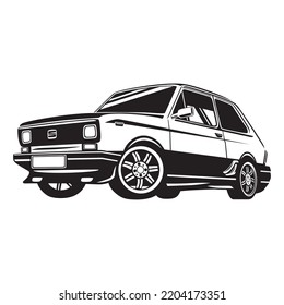Classic car silhouette 11 vector design