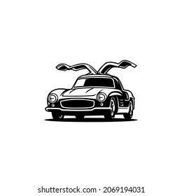 Oldtimer-Silhouette, einzelne Vektorgrafik