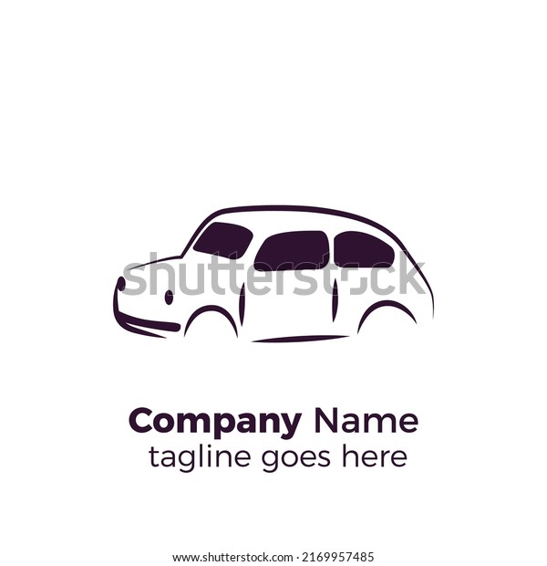classic car simple logo design icon vector\
illustration line