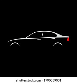 Classic car sport car supercar silhouette vector logo
