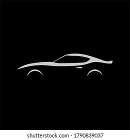 Classic car sport car supercar silhouette vector logo