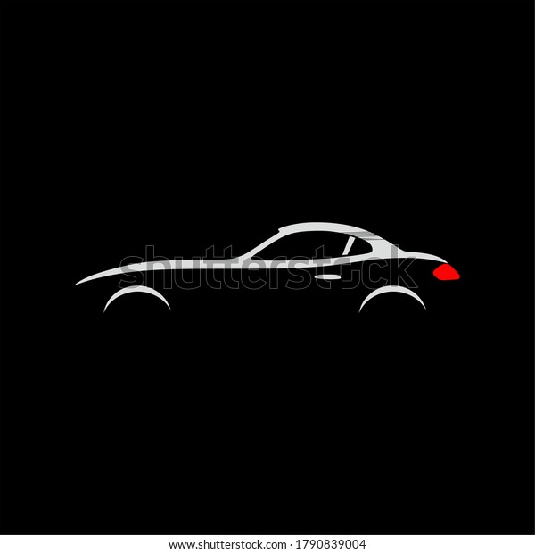 Classic car\
sport car supercar silhouette vector\
logo