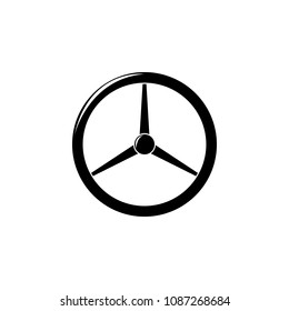 classic car steering wheel illustration. Element of car repair for mobile concept and web apps. Detailed classic car steering wheel icon can be used for web and mobile