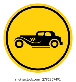 Classic Car Symbol Sign, Vector Illustration, Isolate On White Background Label.EPS10