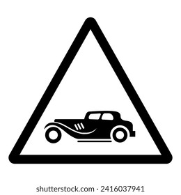 Classic Car Symbol Sign,Vector Illustration, Isolate On White Background Label. EPS10