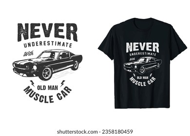 classic car t shirt design vector.
