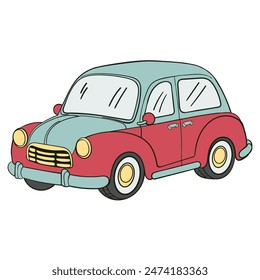 Classic Car Vector cartoon Illustration