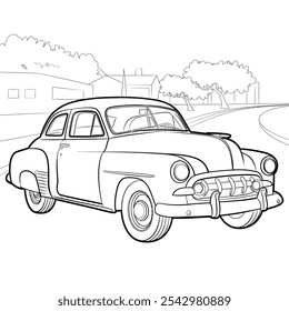 Classic car vector design illustration