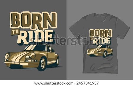classic car vector with light brown color