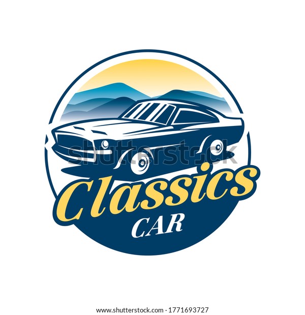 Classic car Vector\
Logo, Classic Car Club\
logo
