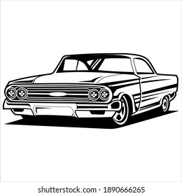 Classic Car Vector Image Illustration Front Stock Vector (Royalty Free ...