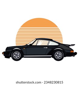 Classic car  Vector Stock Illustration, old car Stock Vector