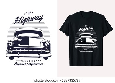 classic car vector t-shirt design graphic. vintage car tshirt. old cars t shirt template. retro car custom tee shirts. black and white prints.