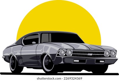 classic car vehicle illustration vector design modification
