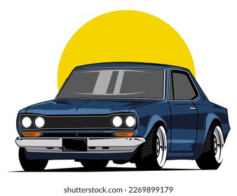 classic car vehicle illustration vector design

