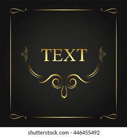 Classic card  gold design