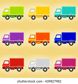 Classic Cargo Truck Icons.