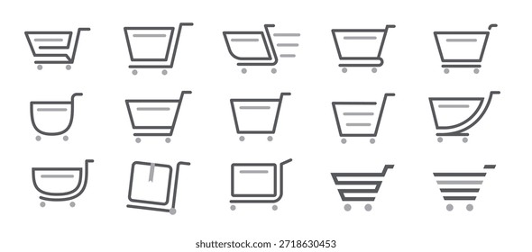 classic cart outline icon vector illustration