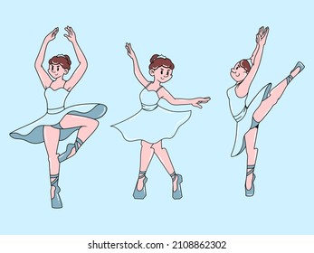 Classic Cartoon character of ballerina