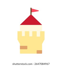 Classic castle tower, used for strongholds or kingdoms. Great for fantasy landscapes, medieval era, and vintage architecture designs.