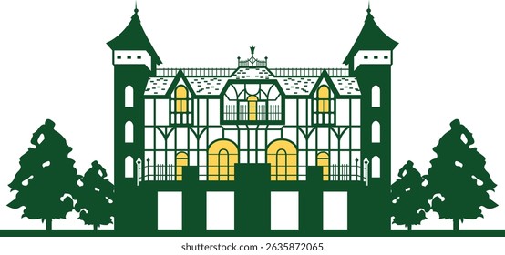 Classic Castle Vector Illustration – Editable EPS File for Designers