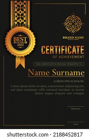 Classic certificate of achievement award template