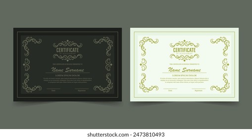 Classic certificate of achievement award template