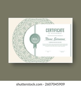 Classic certificate of achievement award template