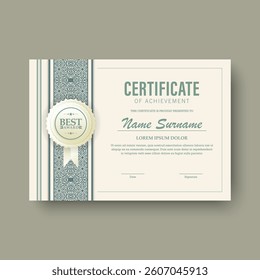 Classic certificate of achievement award template