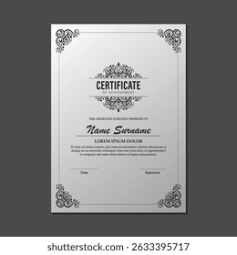 Classic certificate of achievement award template