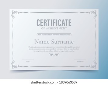 Classic certificate of achievement template