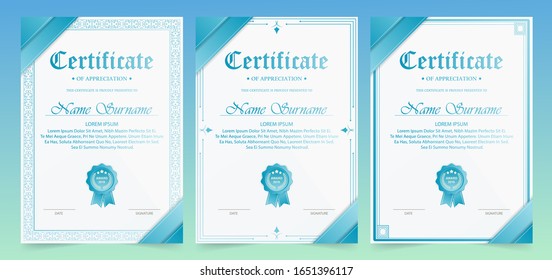 Classic certificate award design template	