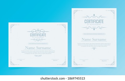 Classic certificate award design template