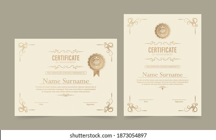 Classic Certificate Award Design Template